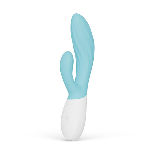 Lelo Ina Twist Double Vibrateur Lapin pour le Point G et le Clitoris Bleu (vue 2)