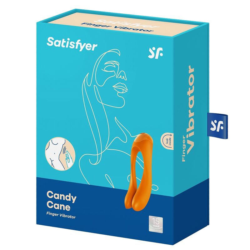 Satisfyer Vibrateur Doigts Candy Cane Orange (vue 2)