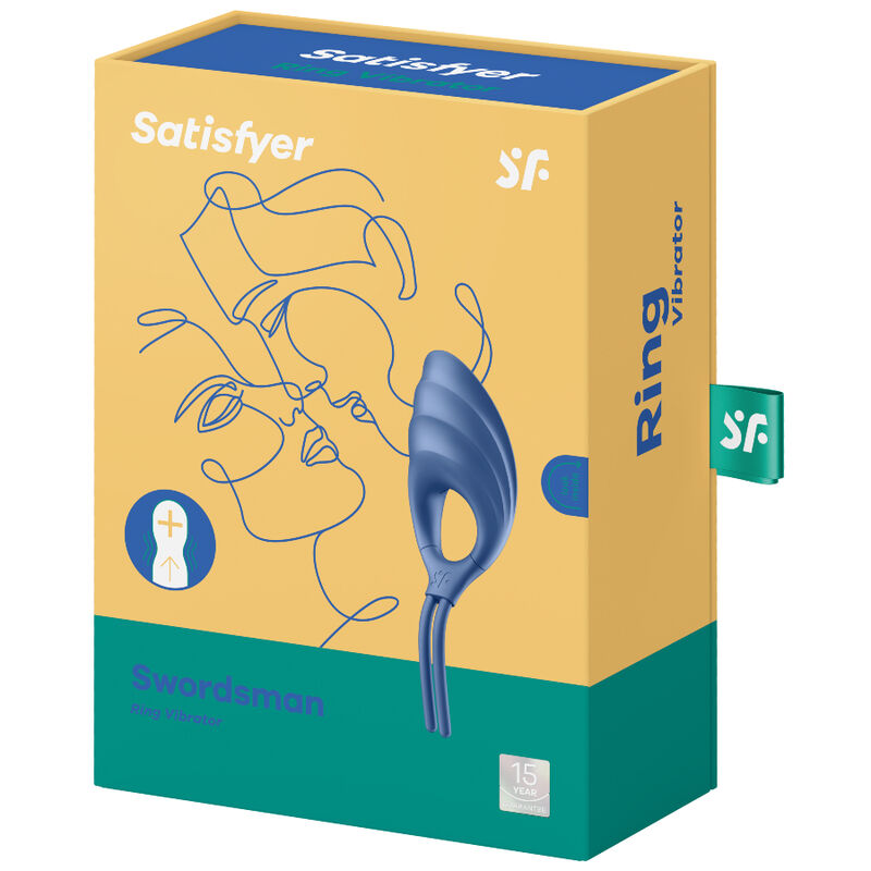 Satisfyer Vibrateur Anneau Swordsman Bleu (vue 4)