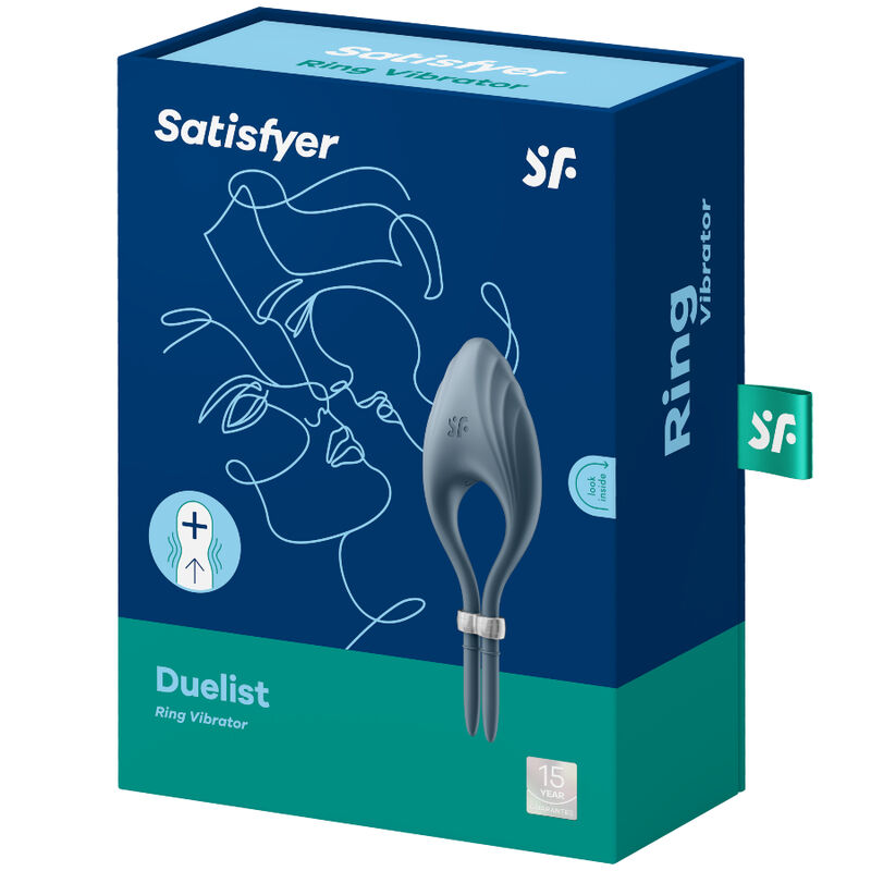 Satisfyer Vibrateur Anneau Duelist Gris (vue 4)