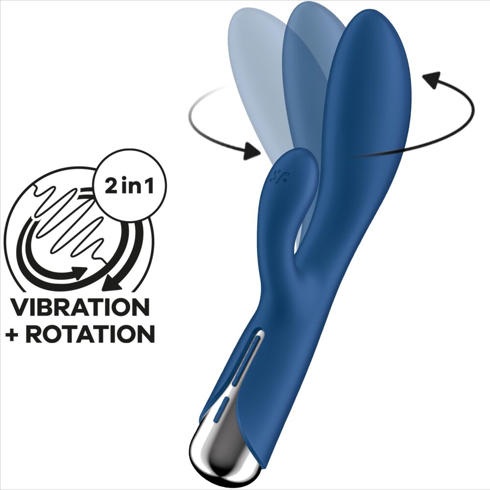 Satisfyer Spinning Rabbit 1 Clitoris et Stimulation du Point G Bleu (vue 6)