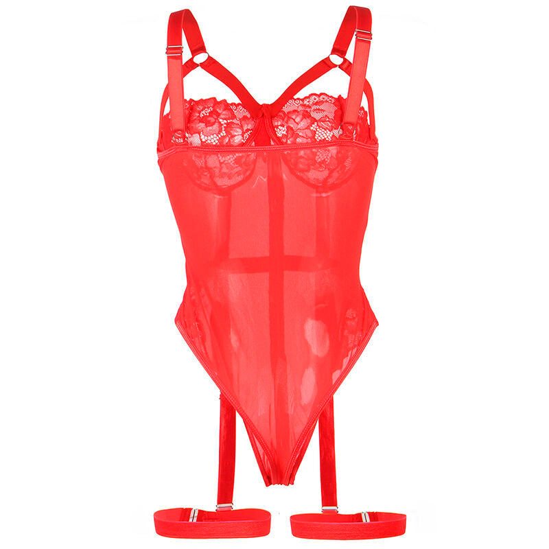 Subblime Teddy avec Jarretière Détail Poitrine Rouge S/m (vue 4)
