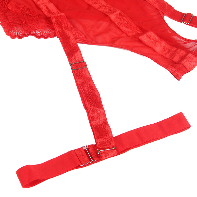 Subblime Teddy avec Jarretière Détail Poitrine Rouge S/m (vue 8)