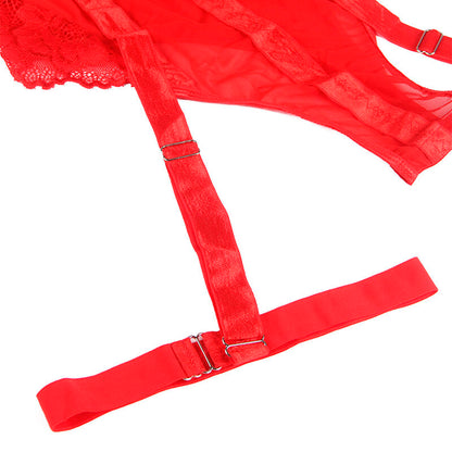 Subblime Teddy avec Jarretière Détail Poitrine Rouge S/m (vue 8)