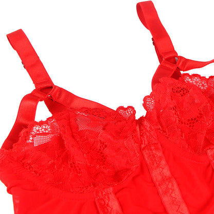 Subblime Teddy avec Jarretière Détail Poitrine Rouge S/m (vue 6)