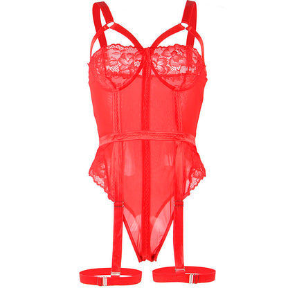 Subblime Teddy avec Jarretière Détail Poitrine Rouge S/m (vue 5)