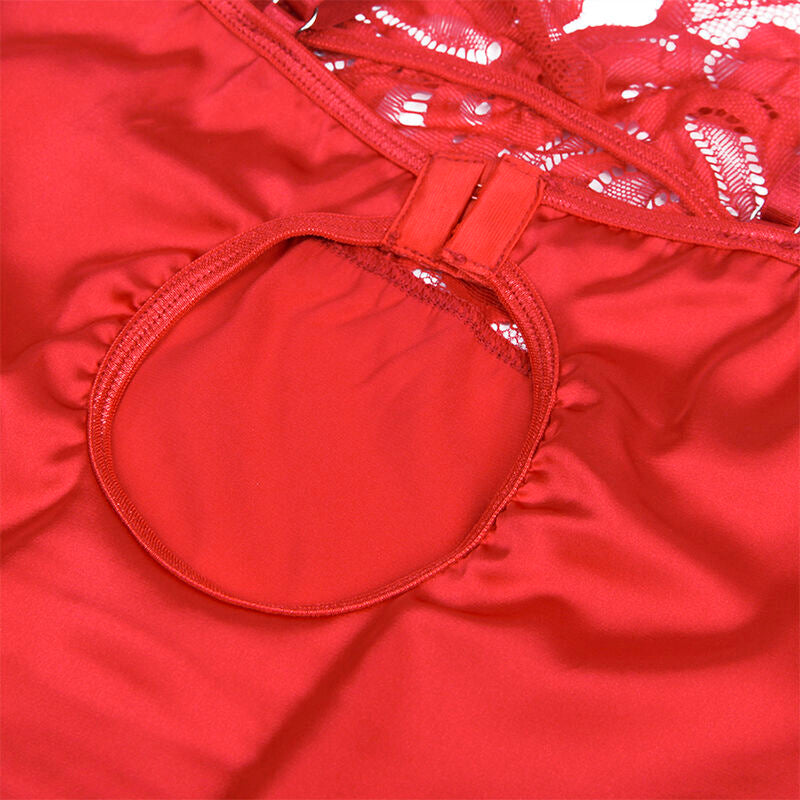 Subblime Babydoll en Satin avec Dentelle Rouge S/m (vue 10)