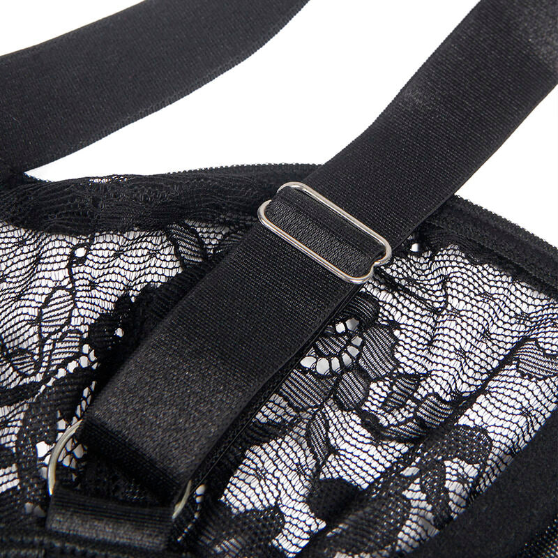 Subblime Teddy avec Jarretière avec Détail Dentelle et Bandes Noir L/xl (vue 9)