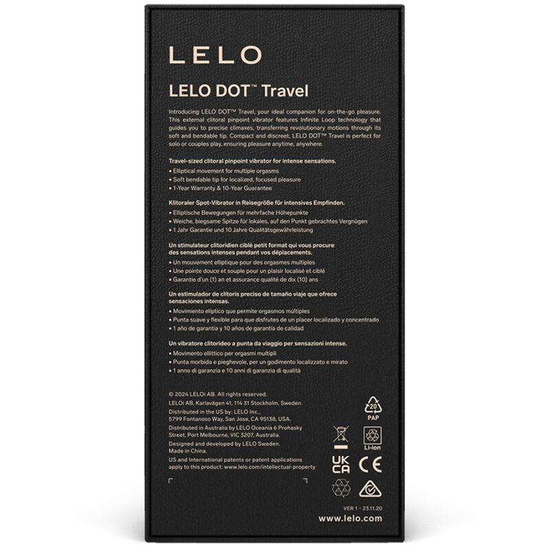 Lelo Dot Travel Stimulateur de Clitoris Rose (vue 3)