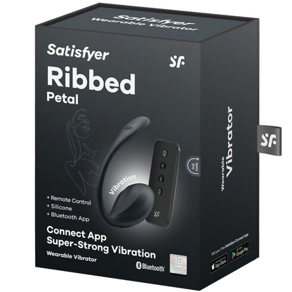 Satisfyer Ribbed Petal Télécommande de Stimulateur de Point G Noir Application Gratuite (vue 7)