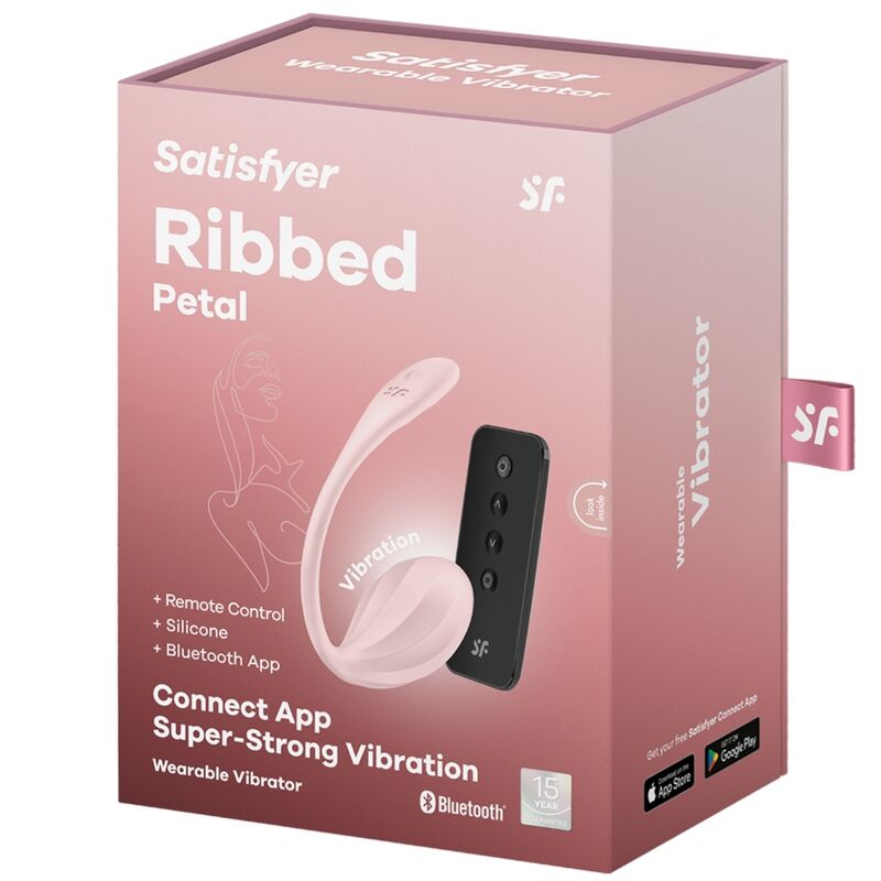 Satisfyer Ribbed Petal Stimulateur à Distance G Point Rose Application Gratuite (vue 7)