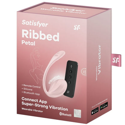Satisfyer Ribbed Petal Stimulateur à Distance G Point Rose Application Gratuite (vue 7)