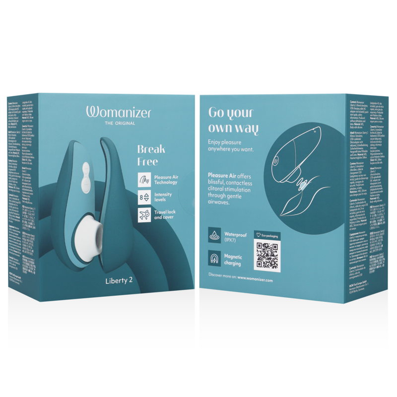 Womanizer Liberty 2 Stimulateur de Clitoris et Aspiration Bleu (vue 7)