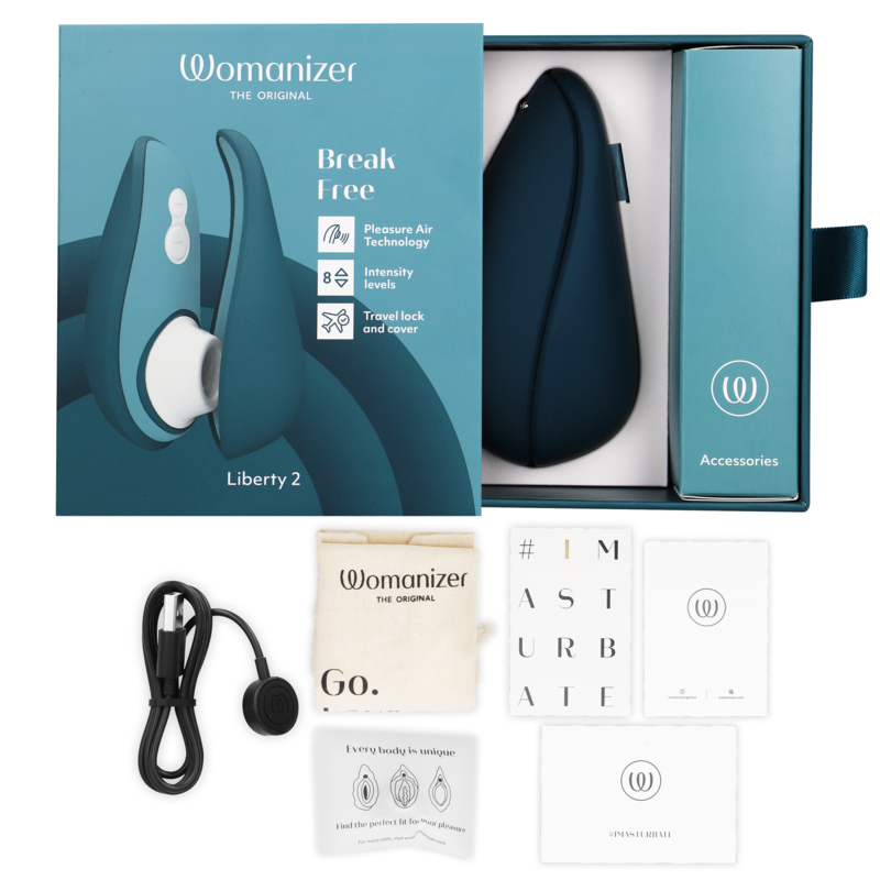 Womanizer Liberty 2 Stimulateur de Clitoris et Aspiration Bleu (vue 6)