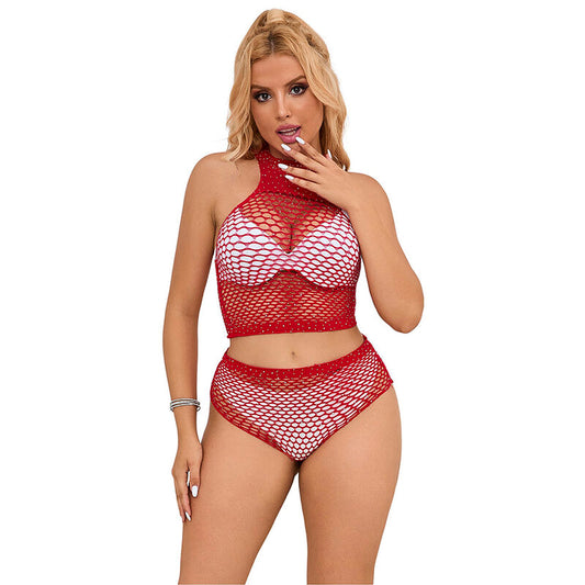 Subblime Ensemble Resille avec Losanges Roses Taille Unique