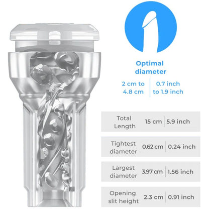 Feel Pocket Stroker Cristal par Kiiroo Transparent (vue 5)