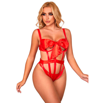 Subblime Body Sexy Ajouré avec Noeud Rouge L/xl