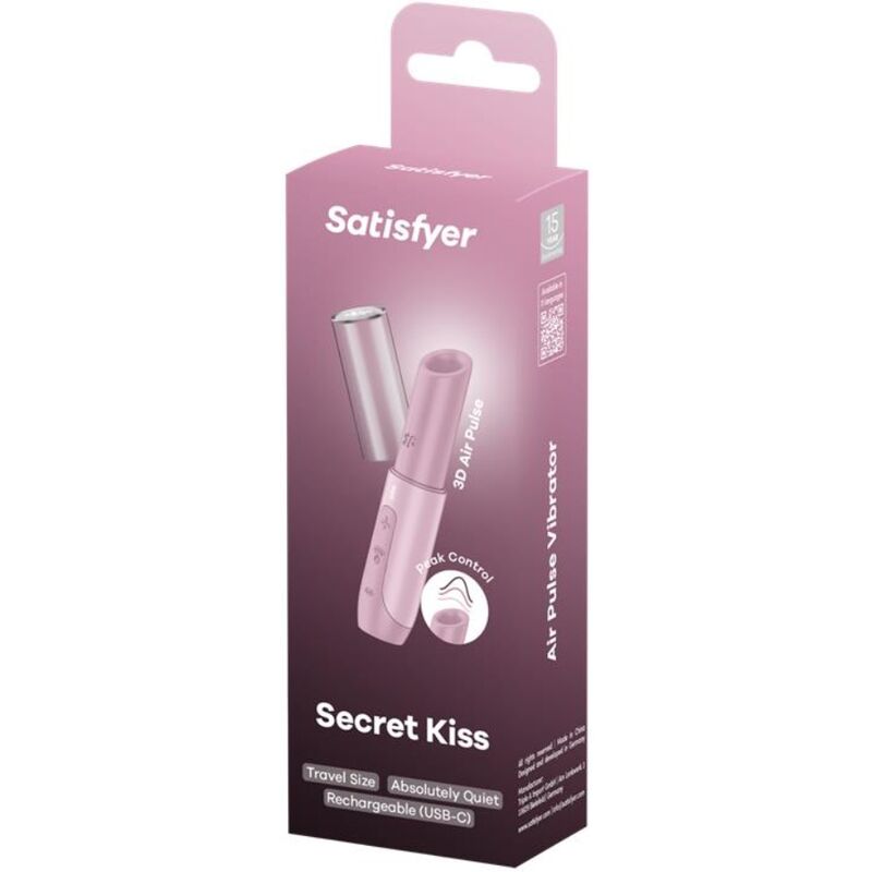 Satisfyer Stimulateur de Clitoris Secret Kiss Wave Rose (vue 6)