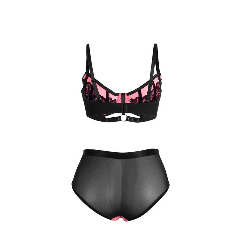 Subblime Ensemble Soutien-gorge en Cuir Verni Rose avec Fermeture Éclair S/m (vue 7)