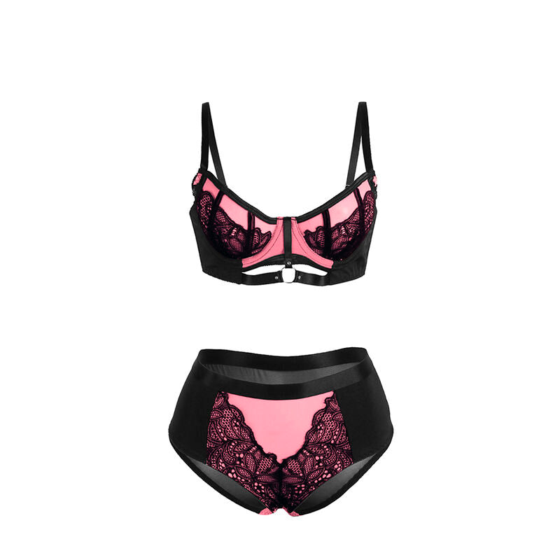 Subblime Ensemble Soutien-gorge en Cuir Verni Rose avec Fermeture Éclair L/xl (vue 5)