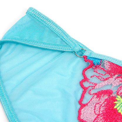 Subblime Ensemble Soutien-gorge et Porte-jarretelles Brodé Fleurs Rose L/xl (vue 7)