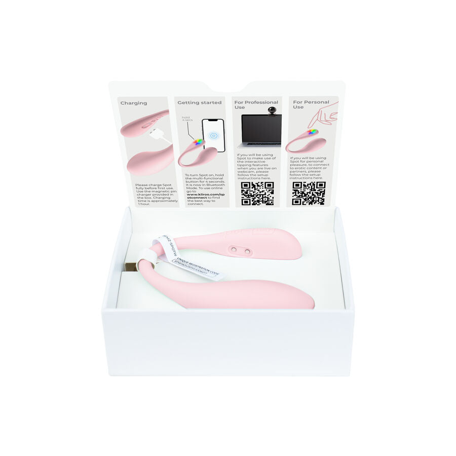 Kiiroo Vibrateur Spot Kiss Me en Forme de U Rose (vue 5)