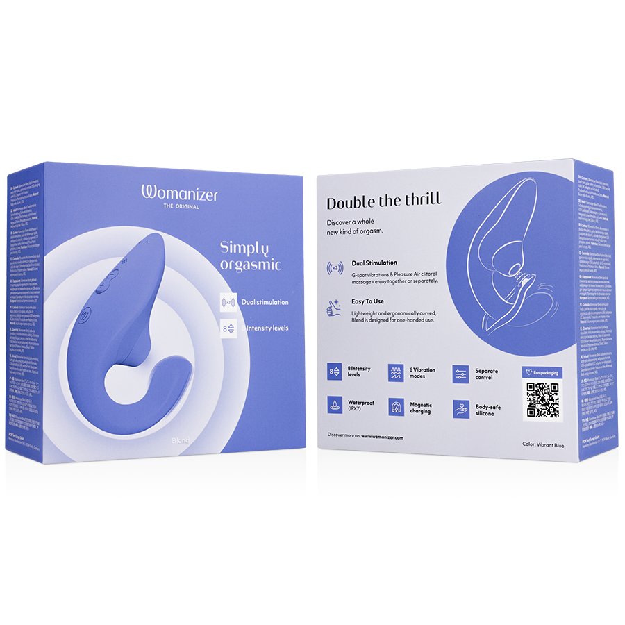 Womanizer Vibrateur Stimulateur Bleu Vibrant Bleu (vue 7)