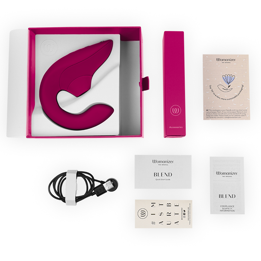 Womanizer Vibrateur Stimulateur Blend Rabbit Rose Vibrant (vue 6)
