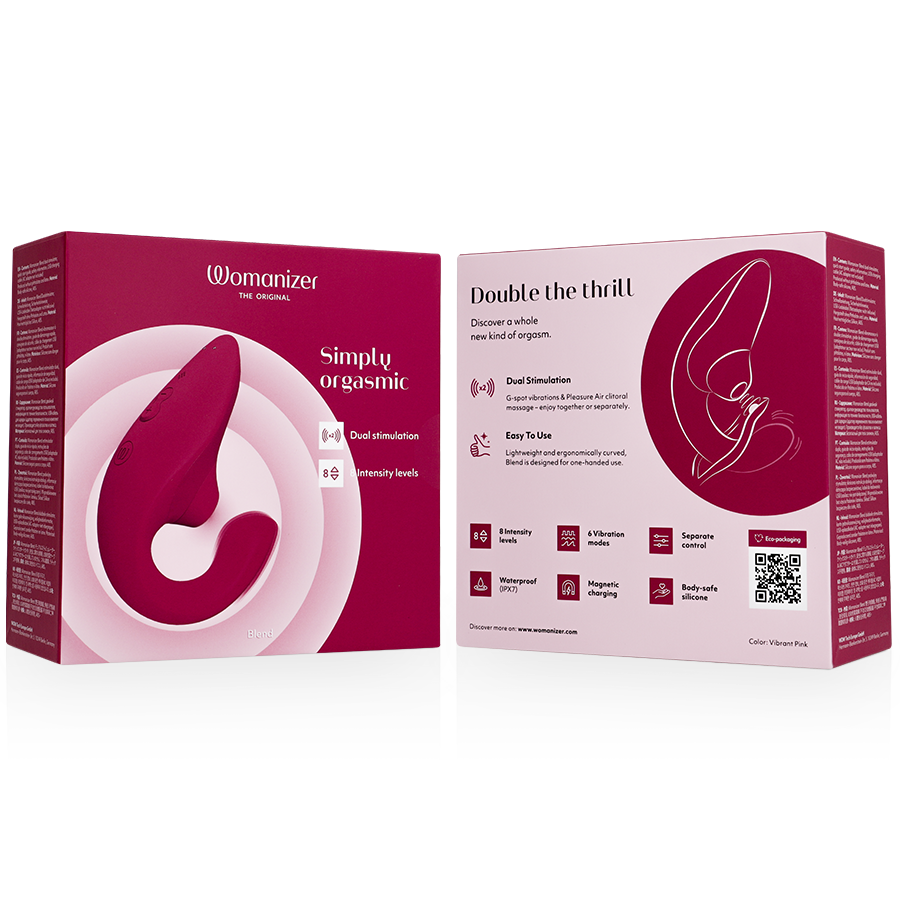 Womanizer Vibrateur Stimulateur Blend Rabbit Rose Vibrant (vue 7)