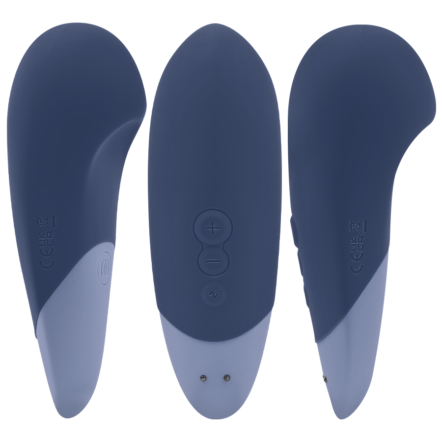 Womanizer Vibe Lay-on Vibrateur Silencieux Bleu Foncé (vue 2)