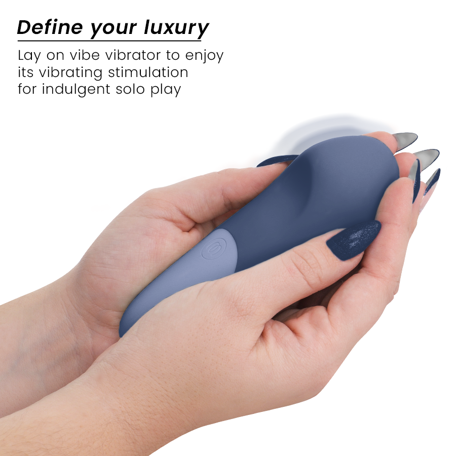 Womanizer Vibe Lay-on Vibrateur Silencieux Bleu Foncé (vue 3)