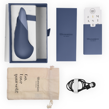 Womanizer Vibe Lay-on Vibrateur Silencieux Bleu Foncé (vue 6)