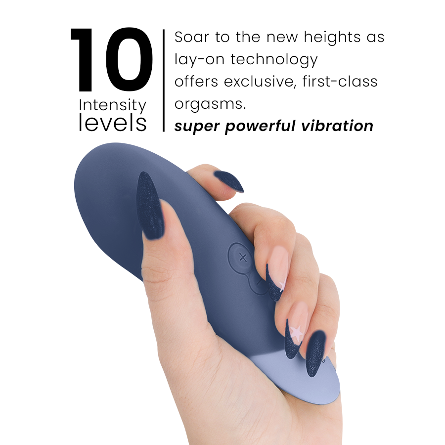 Womanizer Vibe Lay-on Vibrateur Silencieux Bleu Foncé (vue 5)