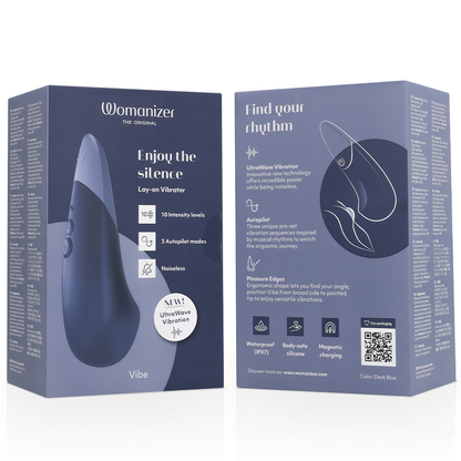 Womanizer Vibe Lay-on Vibrateur Silencieux Bleu Foncé (vue 7)
