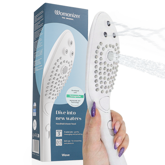 Womanizer Pommeau de Douche Clitorial Wave Blanc