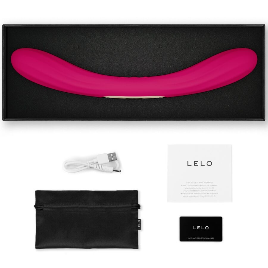 Lelo Boomerang Vibrateur à Double Extrémité Cerise (vue 3)