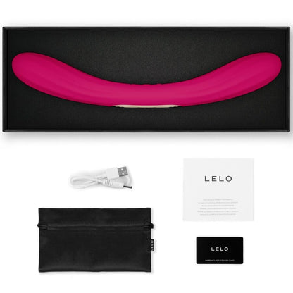 Lelo Boomerang Vibrateur à Double Extrémité Cerise (vue 3)