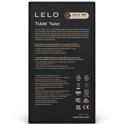 Lelo Tiani Twist Vibrateur pour Couples Lavande (vue 4)