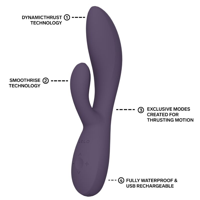 Lelo Ina Thrust Rabbit Vibrateur à Poussée Violet (vue 6)