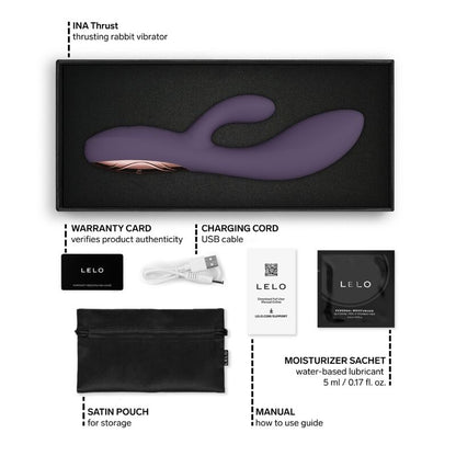 Lelo Ina Thrust Rabbit Vibrateur à Poussée Violet (vue 10)