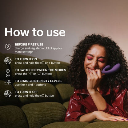 Lelo Ina Thrust Rabbit Vibrateur à Poussée Violet (vue 7)