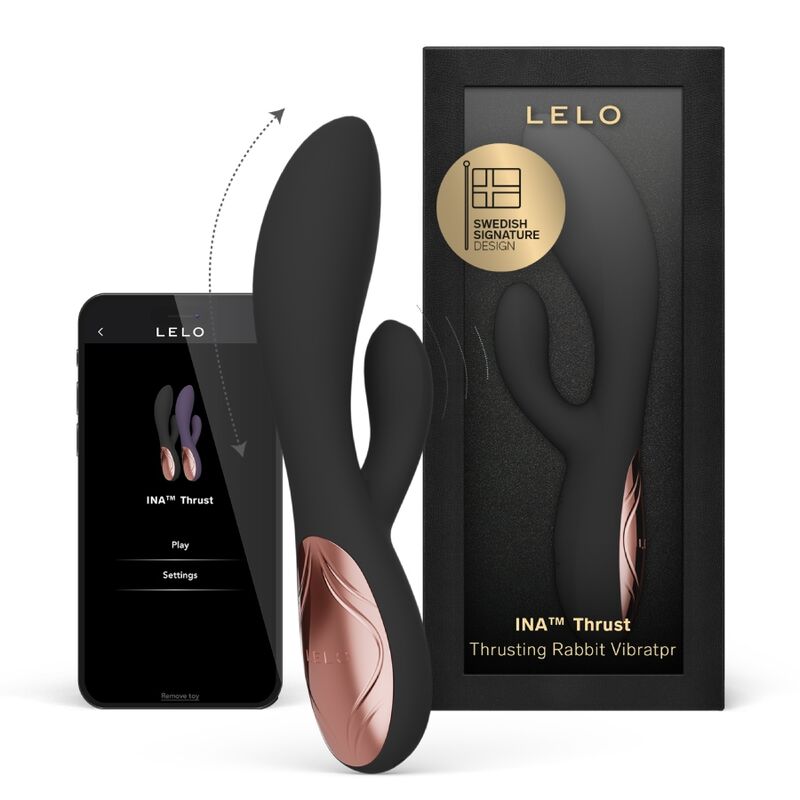 Lelo Ina Thrust Rabbit Vibrateur à Poussée Noir