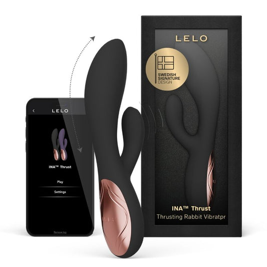 Lelo Ina Thrust Rabbit Vibrateur à Poussée Noir