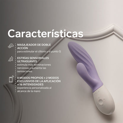 Lelo Ina Twist Double Vibrateur Lapin pour le Point G et le Clitoris Lavande (vue 10)