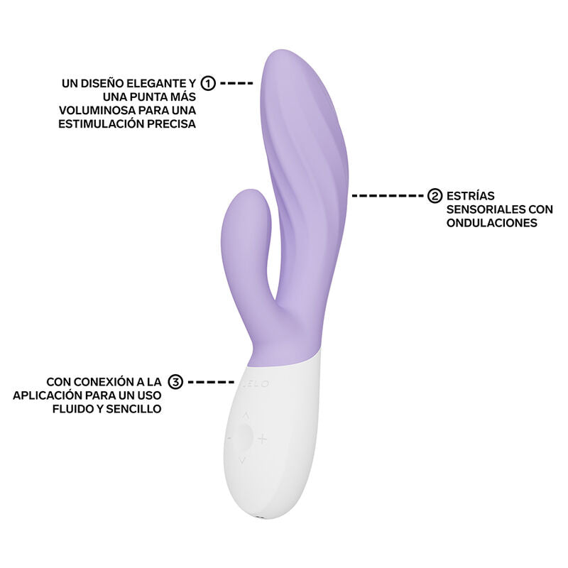 Lelo Ina Twist Double Vibrateur Lapin pour le Point G et le Clitoris Lavande (vue 3)