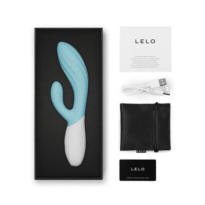 Lelo Ina Twist Double Vibrateur Lapin pour le Point G et le Clitoris Bleu (vue 5)