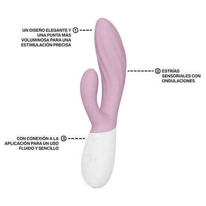 Lelo Ina Twist Double Vibrateur Lapin pour le Point G et le Clitoris Rose (vue 3)