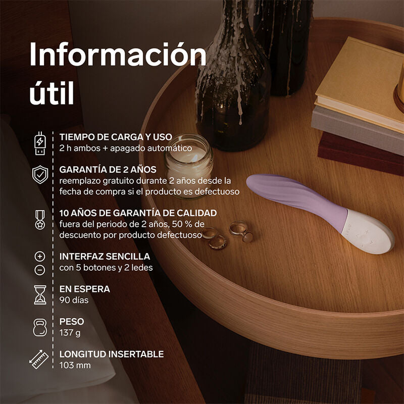 Lelo Mona Twist Vibrateur Point G Rechargeable Contrôlé par Application Lavande (vue 8)