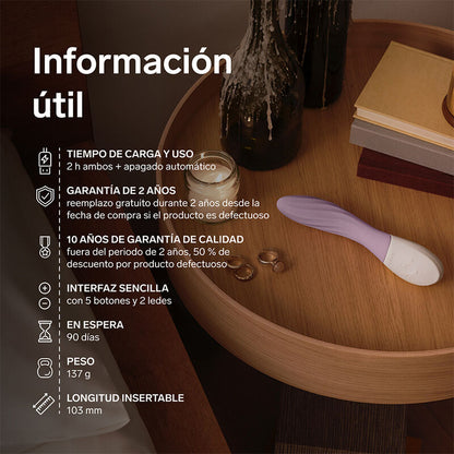 Lelo Mona Twist Vibrateur Point G Rechargeable Contrôlé par Application Lavande (vue 6)