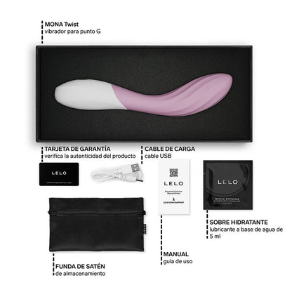 Lelo Mona Twist Vibrateur Point G Rechargeable Contrôlé par Application Lavande (vue 5)